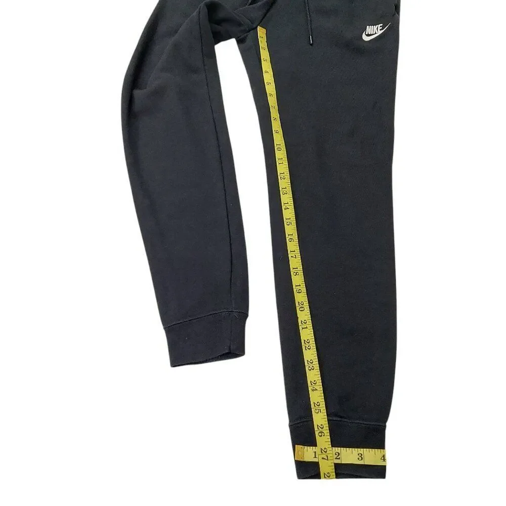Nike Sweatpants Junior XS Black Swoosh Fleece Knit Comfy Athletic Performance